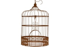 AMANI LIPSTICK SANTEX 3871-41, Tirelire Cage métal, coloris Rouille