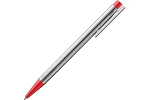 ‎LAMY Lamy logo matt red Kugelschreiber - zeitloser Kuli in einem eleganten & robusten Gehäuse aus Edelstahl – inkl. Großraummine M 16 in Strichbreite M in rot