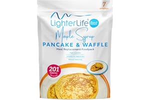 LIGHTERLIFE FAST LighterLife Maple Syrup Protein Pancake Mix 350g, High Protein Meal Replacement Pancake | 16g Protein | High Protein Breakfast | Weight Loss Waffle Powder (280g Pouch Serves 7)