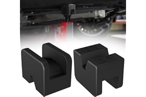 Chelhead Coussinets en Caoutchouc de cric, Adaptateur de Soudure par pincement de cric de Plancher à Cadre Fendu Universel, Lot de 2, Protecteur de Soudure par pincement Noir