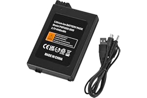 PSP2000/PSP3000 Battery (2025 New Upgrade), YISHDA 4440mWh High Capacity Battery for Sony PSP 2000/3000 PSP-S110 Console(black）