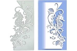 jiashemeng Coquille d'hippocampe, poisson baleine, feuille de fleur album de scrapbooking bricolage papier carte artisanat décoration, matrices de découpe gaufrage gabarit de gabarit C