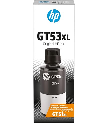 HP GT52 CMY/GT53XL Blk Ink Bottle 4-Pk