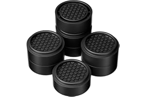 RCHYFEED 8 Pack Adjustable Furniture Risers 1 inch Round, Bed Risers Heavy Duty Anti Slip Rubber, Stackable Washing Machine Riser Creates an Additional 1", 2" or 3" Sofa, Table, Desk, Chair Raisers