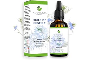 NATUROLEUM HUILE DE NIGELLE 100% BIO, Pure et Naturelle, Pression à Froid, Soins pour Cheveux et Peau (50 ml)