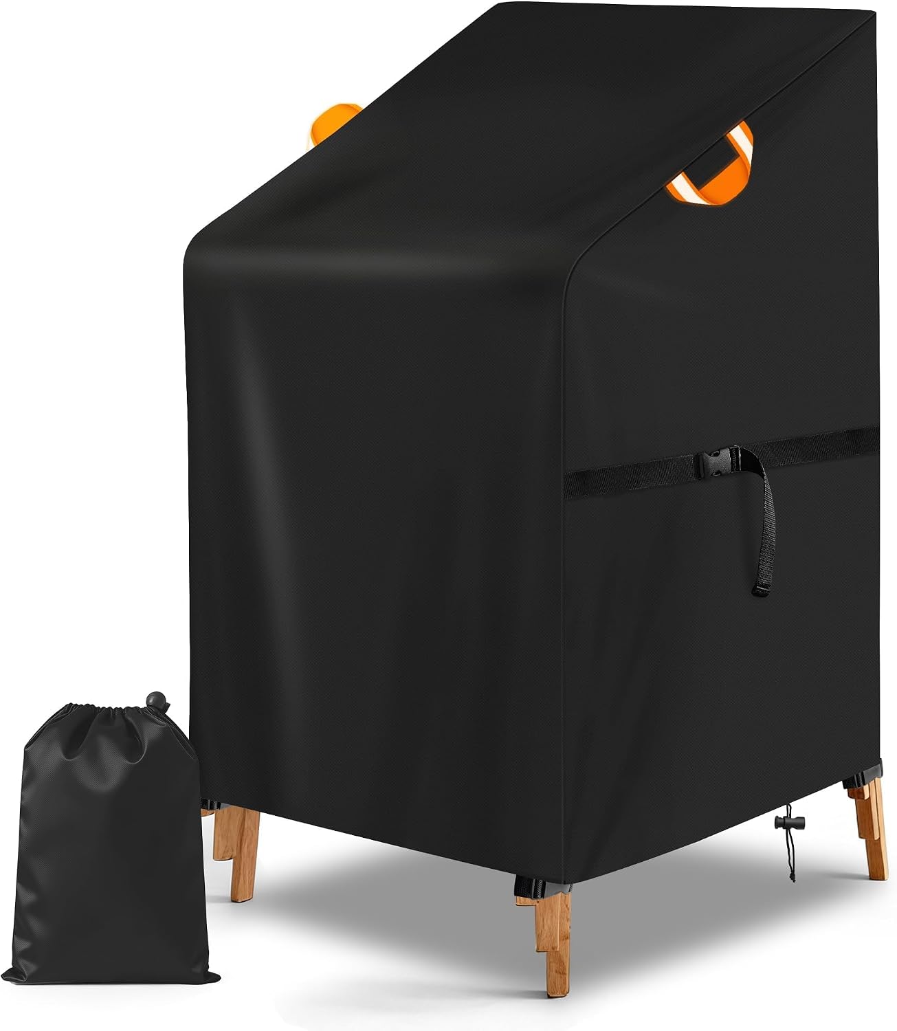 Votoko Funda Sillas Jardin, 65x65x75/120CM Oxford 420D, Funda Sillas Exterior Impermeable Apilables Protectora Anti Viento Anti UV