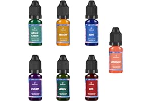 ‎ALLAVA ALLAVA Kerzenwachs Farbe, 7 Farben Kerzenfarbe, Kerzenwachs zum Gießen, Kerzen Farbe für Sojawachs, Bienenwachs, Paraffinwachs, Gelwachs - je 10 ml