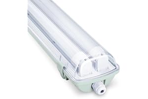‎VIGEVEE Vigevee LED Feuchtraumleuchte Wannenleuchte 120cm 2 x 18w 3600LM Neutralweiß 4500K Doppelt T8 LED Röhre, IP65 Wasserfest Feuchtraumlampe Werkstattlampe für Garage, Keller, Büro - 1 Stück
