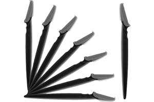 8 Pcs Eyebrow Razor Black Dermaplaning Tool for Women and Men, PLULON Face Razors Eyebrow Trimmer Facial Hair Remover Face Shaver for Women Smooth Skin