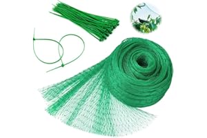 YZROHYI Rete Anti Uccelli 4 X15 M,Rete per Alberi da Frutto con 50 Fascette,Antiuccelli per Orto per Uccelli Protezione,Ciliegio Rete Trasparente per Piccioni per Cattura Uccelli