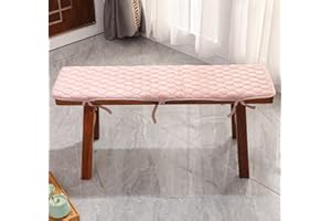 EN AyuL 2/3 Seater Bench Cushion Pads,Flannel Long Chair Seat Cushions Soft Bench Seat Cushion Pad for Garden Patio Home Indoor Outdoor (110x25cm,Pink)