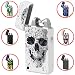 Produktbild Elektronisches Feuerzeug -The Flame X- USB Feuerzeug Zigarettenanzünder Elektrische Feuerzeuge Aufladbar Double Lichtbogen (Psycho Skull)