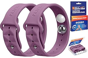 MEIYYJ Bandas de viaje para adultos y niños, ajustables, para acupresión, antináuseas, para movimiento y náuseas, bandas de alivio para embarazadas, alivio natural de náuseas y dolores de cabeza,