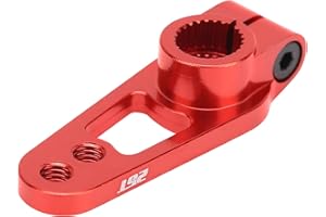 DILWE Bras Servo RC, Bras de Direction 25T pour Accessoire de Remplacement de Mise à Niveau de Voiture 1/8 1/10 RC(Rouge)