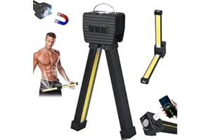 DAZZTIME Posing Lamp Gym Lamp for Posing, magnetyczna lampa gimnastyczna z hakiem wiszącym, ręczny ładowany przez USB, składany 180 stopni, ściemnianie 7. biegów, oświetlenie kempingowe