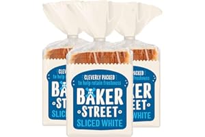 KRISP 3 x 14 Slices Medium Sliced White Toast Bread Bakery Breakfast Sandwich Loaf