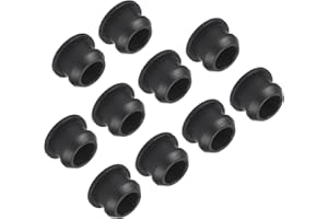 TOP-VIGOR 10Pzs Tapones De Silicona A Presión – Ø 11mm Tapones De Agujero Redondos – Tapas De Sellado Impermeables De Goma para Panel Nivelado – Tapones De Estanqueidad para Cocina Baño – Negro