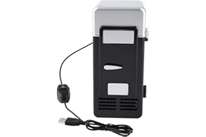 SHOPLIC Mini Fridge - 1 Set of 19.4 x 9 x 9 cm LED Mini USB Refrigerator USB Refrigerator Drinks Beverage Cans Refrigerator and Heater for Cars, Homes, Offices, and Dorms