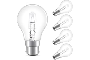 Morotty BC B22 42W Bulbs Dimmable Warm White 2700K, A55 Shape Large Bayonet Cap B22 Light Bulb, 570LM AC 220-240V for Chandelier, Decorative Light Bulb for Indoor, 5 Pack