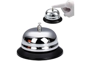 LdawyDE Tischglocke, Tischklingel Metall Laute Klingel Service Glocke Rezeptionsklingel Knackigem Klingeln für Restaurant Küche Hotel Bars Weihnachtsfeier Party Festival Spiel Haustier Bell