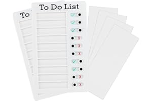 DNDGDLUA 2 pezzi Checklist Boards To-do-liste-checklist Lavagna Memo Checklist Tabs Portable Memo Chore Chart per bambini adulti RV Checklist Promemoria con 4 carte vuote intercambiabili