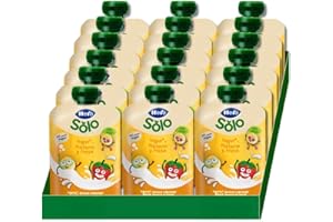 Hero Baby Mi Merienda Bolsitas de Yogurín con Plátano y Fresa - Para Bebés a Partir de los 12 Meses - Pack de 18 x 100 g