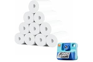 Double Dragon, Rollos de Papel Térmico Premium 57 x 25 mm para Cámaras Instantáneas Infantiles y Máquinas de Tarjeta PDQ – Impresión de Recibos, Sin BPA y Sin Tinta [Paquete de 10]