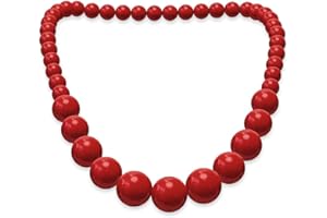 SOUL-CATS SoulCats Perlenkette Acryl rot schwarz weiß Perlen Halskette Kette