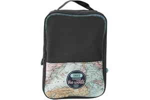 Mr. Wonderful - Borsa da Viaggio Organiser per le Scarpe - Shoes to Discover the World, Multicolore