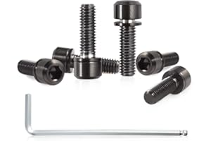 SPEEDWOX Set di 6 Viti per Asta da Bicicletta con rondelle in Lega di Titanio per Mountain Bike e Bici da Strada