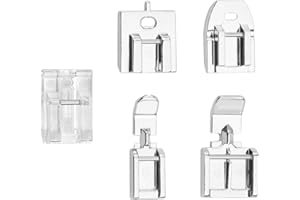 TEASHOW 5Pcs Zipper Foot for Sewing Machine, Invisible Zipper Foot Accessories Compatible with Brother Singer Janome Household Low Shank Sewing Machines