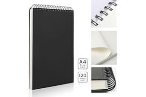 KITDAHOM 120 Páginas/60 Hojas Cuadernos de Bocetos A4,sketchbook - Bloc de Dibujo - con cartón duradero - ideal para dibujar y dibujar en estudios, escuelas o hogares