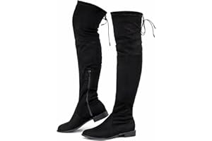 Greatonu Bottes hautes pour femmes, bottes longues d'hiver chaudes