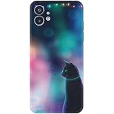 Kılıfland Nothing Phone 1 ile Uyumlu Silikon Kılıf, Desen &Ouml;zel Seri Window Cat, Renkli
