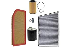‎ENVA MADE FOR QUALITY BESTPRICE Inspektionspaket Filterset mit 1x Luftfilter, 1x Innenraumfilter (Pollenfilter), 1x Ölfilter, 1x Kraftstofffilter, Kompatibel mit MERCEDES C-Klasse (W203) (CL203) (S203), CLK (C209)