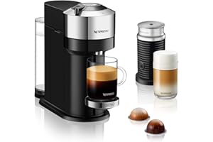 DeLonghi Nespresso Macchina da caffè Vertuo Next Deluxe ENV 120.CAE con montalatte, cromata
