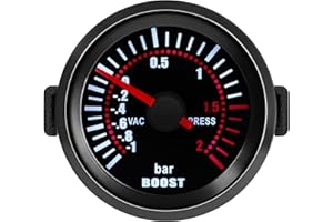 PIOUSUNT 2" 52mm Bar LED Light Boost Meter Zeiger Kit Druck Turbo Ladedruckanzeige Meter DC 12V Digital Turbo Boost Messgerät Universal