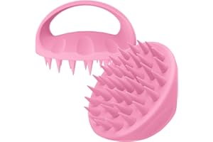 Ithyes cepillo masajeador cuero cabelludo,cepillo de champú,masajeador cabeza,scalp massager hair growth,scalp scrub,capilar,silicona cuero cabelludo（rosa）