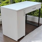 DESK WHITE DRAWER WITH 2 SHELVES