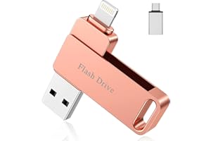 Vackiit 256 Go Cle USB 3.0 pour iPhone Apple Certifié, Clé USB C Lightning Photo Stick Flash Drive Stockage Externe Mémoria pour iPad Mac iOS Android PC avec MFI Type C