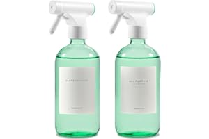 MaisoNovo Bottiglia spray per piante - 500 ml Verde x 2 con 16 etichette