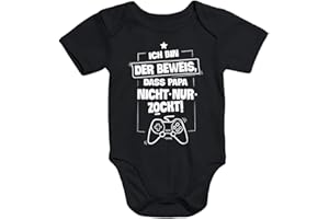 MoonWorks® Baby Body Ich Bin der Beweis das Papa Nicht nur zockt Gamer Nerd Zocker Daddeln Baby Body