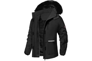 Voqeen Chaqueta de Esquí Invierno para Mujer Termica Abrigo de Nieve Impermeable de Montaña Forro Polar Antiviento Cazadora con Capucha