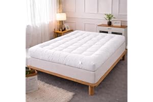 SEVENTHSTITCH Mattress Topper Single Bed - Extra Thick 4 Inches / 10cm Bounce Back with Elasticated Corner Straps Soft and Breathable, Hypoallergenic Comfy Bed Mattresses Toppers (Single)