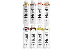 HUEL , LIMITED Huel 8X 500ml Assorted Pack (1 x Salted Caramel,1 x Iced Coffee Caramel,1 x Strawberries & Cream,1 x Cinnamon Swirl,1 x Berry,1 x Chocolate,1 x Banana & 1 x Vanilla)