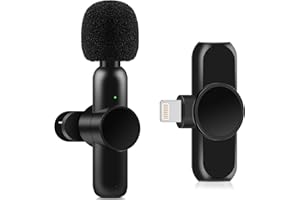 ELECTIGHT Lavalier Bezprzewodowy Mikrofon, [Plug & Play] Elektryczny Bezprzewodowy Mikrofon do Przypinania, Przenośny, 10H, długo Utrzymujący się do Nagrywania iOS, YouTube TikTok Streaming