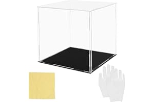 Belle Vous Vitrina Expositora de Acrílico Transparente – 15 x 15 x 15 cm - Expositor Metacrilato Grande a Prueba de Polvo para Figuras de Acción, Juguetes, Mini Figuras, Coleccionables y Modelos