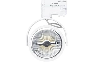LEDKIA LIGHTING Foco Carril LED Trifásico 15W Regulable CREE AR111 Blanco 2700K Blanco Cálido