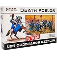 Wargames Atlantic Death Fields - Les Grognards Cavalry (9 Figures) Multi-Part Hard Plastic (HIGH Impact POLYSTYRENE) 28MM Figure - Made in The USA, Grey