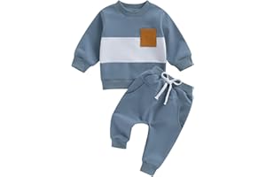 PanLidapan Toddler Infant Baby Boy Fall Winter Outfit Clothes Long Sleeve Sweatshirt Jumper Top Elasticated Waist Trouser Tracksuit Set